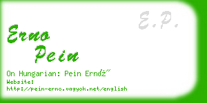 erno pein business card